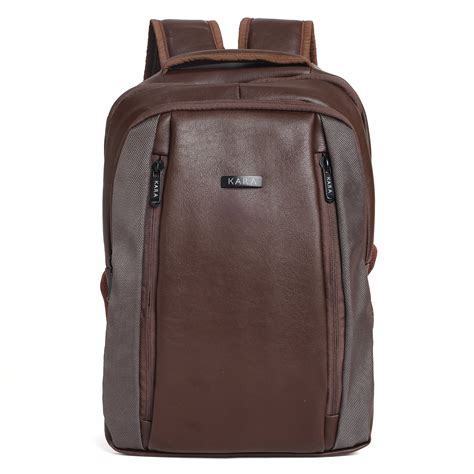KARA Executive Faux Leather Laptop Backpack