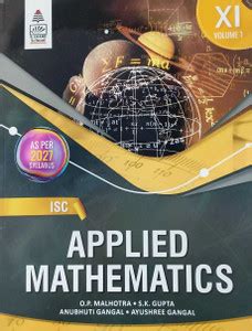 Isc Applied Mathematics Volume 1 Class Xi: Buy Isc Applied Mathematics ...