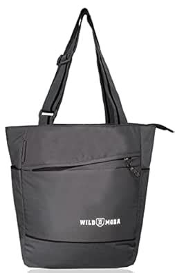 Buy WILD MODA College shoulder and Tote bag for girls (Grey & Black) at ...