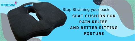 Renewa Coccyx Seat Cushion for Chair Memory Foam for Tailbone Pain ...