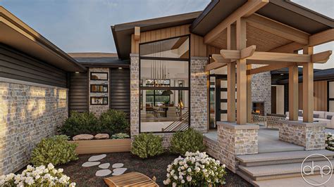 Modern Prairie Style House Plan | Pine Lake