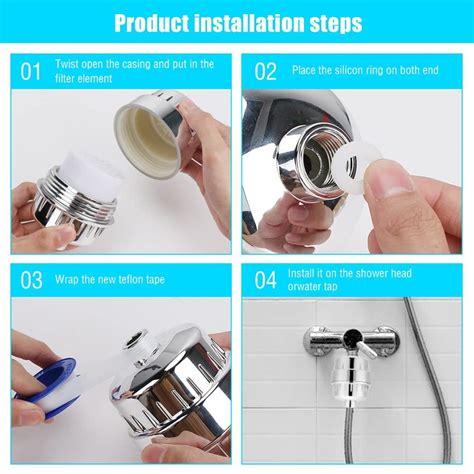Buy Welltop 20 Stage Shower Filter High Output Shower Water Filter ...