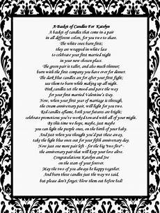 Candle Wedding Gift Poem by Bridal Shower Gift Candle Poem Basket The Family Candle Wedding Gift Poem
