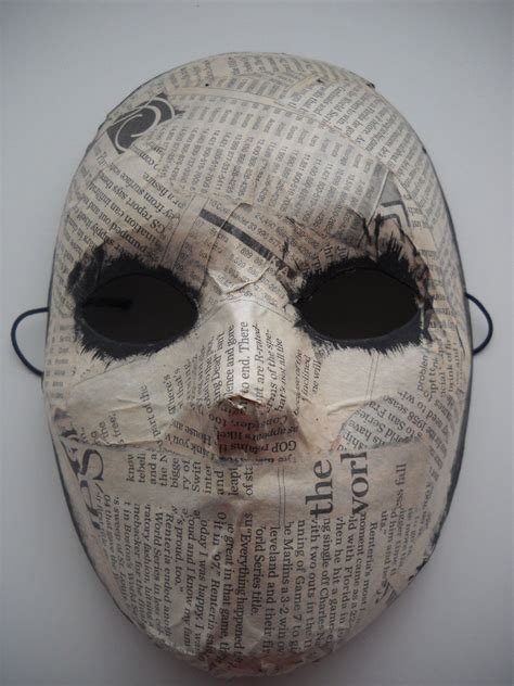 Newspaper mask for the carnival. #costume #craft #diy #recycled #party ...