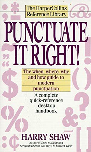 Amazon.in: Buy Punctuate It Right! (Harpercollins Reference Library ...
