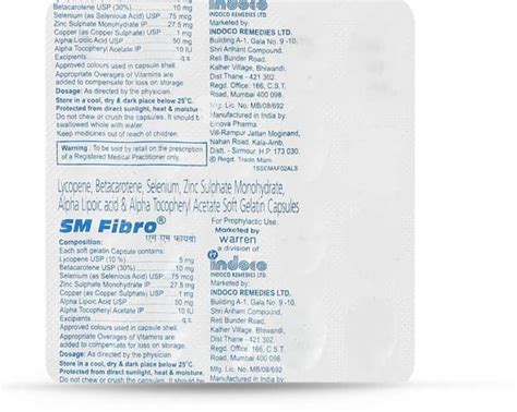 SM Fibro Capsule: Uses, Side Effects, Price, Dosage & More Info - PharmEasy
