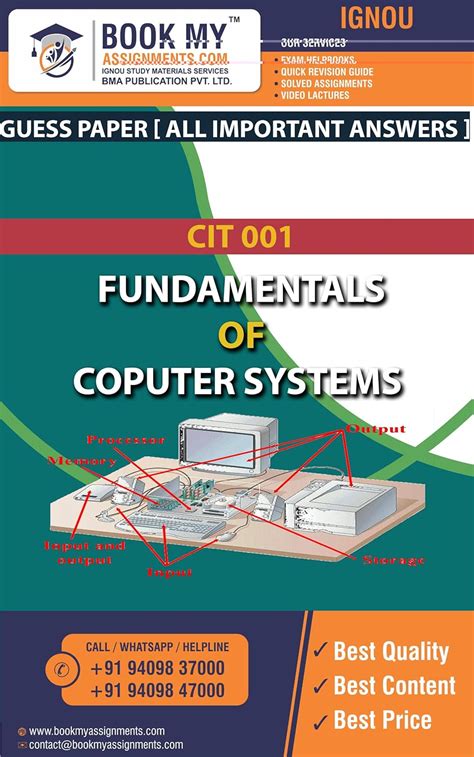 Buy IGNOU CIT 001 Fundamentals of Computer Systems Study Guide For ...