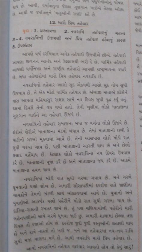 Gujarati essays my favorite festival - Brainly.in