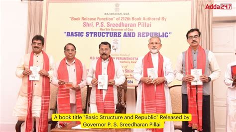 A book title Basic Structure and Republic Released by Governor P. S ...