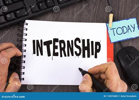 Handwriting Text Internship. Concept Meaning Student or Trainee Who ...