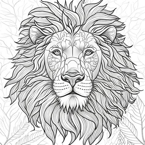 Lion Mask Coloring Pages