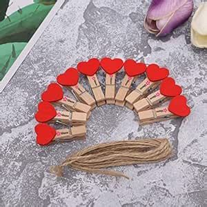 GLAZU 10 Pcs Mini Wooden Pegs, Wooden Pegs Pins, Craft Clips with 1 ...