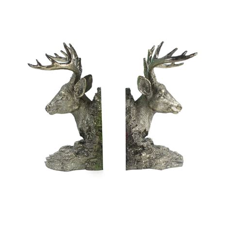 SET of 2 Book Ends, Deer or Stag Shaped for Books, CDs, Magazines, gif ...