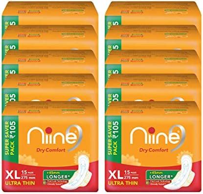 Buy NIINE Dry Comfort Ultra Thin XL Sanitary Pads for women with Fluid ...