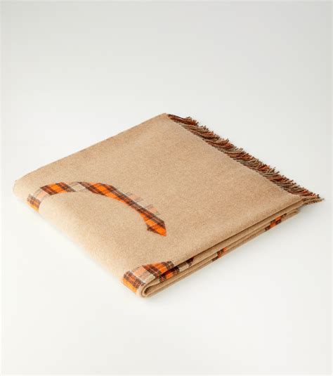 Anagram checked wool and cashmere blanket in beige - Loewe | Mytheresa