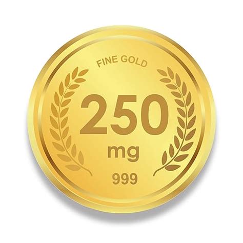 24k Gold Coin, Fine Gold 24 (999) K 0.250 Grams Yellow Precious Gold ...