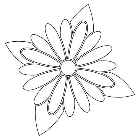 Flower Cut Out Printable Stencil Designs