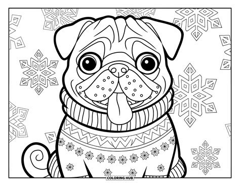 Pug Coloring Pages Dog Cute Puppy Pugs Sheets Print Printable Para ...