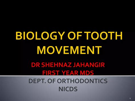 BIOLOGY OF TOOTH MOVEMENT | PPTX