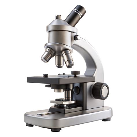 Professional laboratory microscope isolated on a transparent background ...