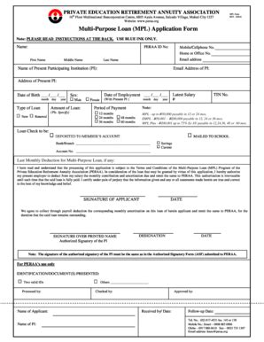 Multi-Purpose Loan Application Form - Blank Fillable Template | Fill ...
