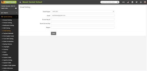 How to manage Email Setting? - Smart School : School Management System ...