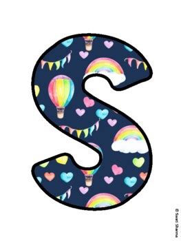 SOAR INTO FALL! Hot Air Balloons Bulletin Board Letters school resource ...