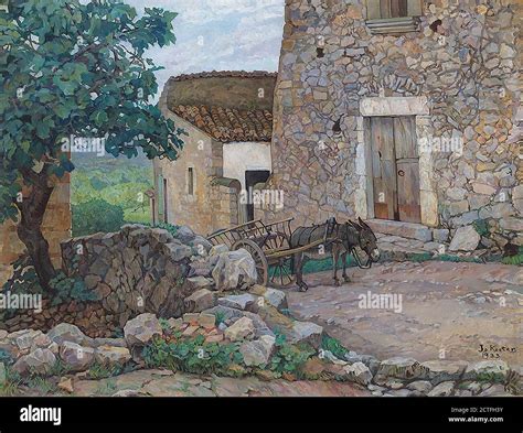 Koster-Van Hattem Jo - Dorpsgezicht Met Ezel Mallorca - Dutch School ...