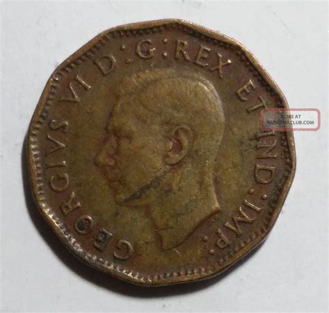 1943 One Cent Penny Tombac Canada Coin