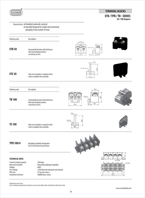 TPB/TB-Series 100 Amp - Terminal Blocks