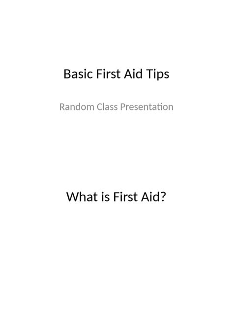 Image result for Basic First Aid Tips