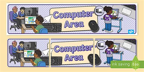 👉 Computer Area Sign Banner
