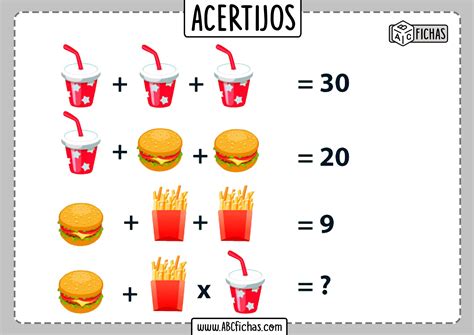 Acertijos Matemáticos Fáciles Para Niños | PARA IMPRIMIR