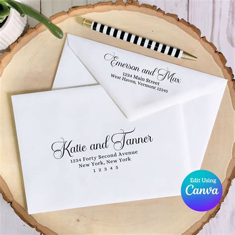 Editable Wedding Envelope Template for Canva DIY Wedding Envelopes ...