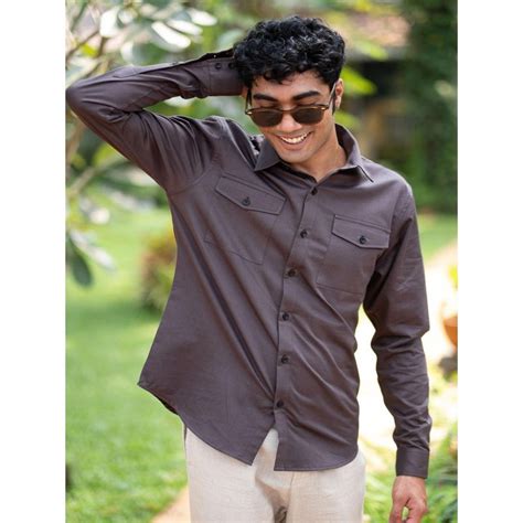 Buy Creatures of Habit Heavyweight Cotton Overshirt Graphite Online