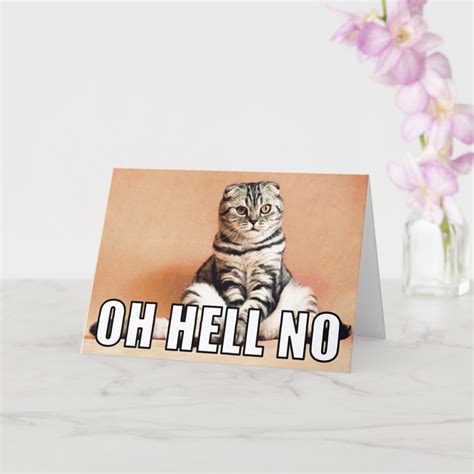 Custom Photo Oh Hell No Meme Funny Birthday Card | Zazzle
