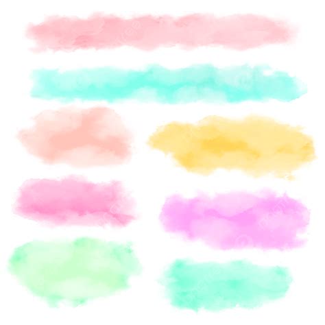 Set Of Watercolor Pastels For Wedding Ornament, Pastel Watercolor ...