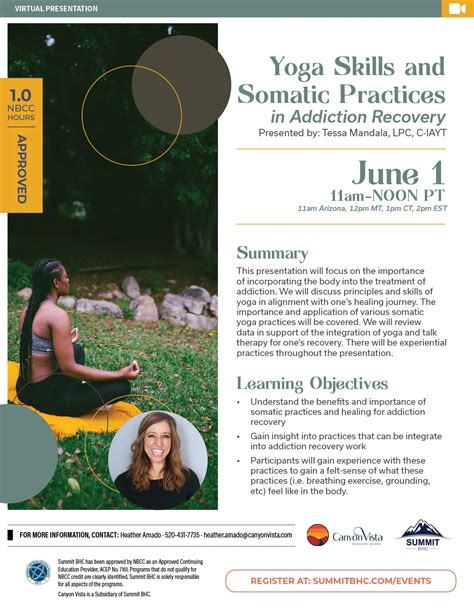 Yoga Skills and Somatic Practices in Addiction Recovery | Canyon Vista ...