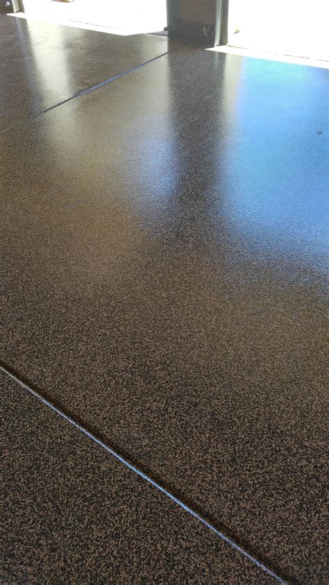 Fresh new epoxy chip floor using Santana blend chips. | Concrete ...