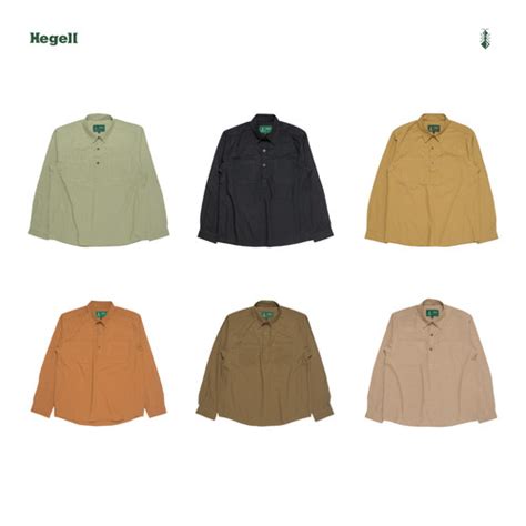 Promo Kemeja Pria - Hegel - HG-LS 05 Long-Sleeve Shirt - Black, S - Kab ...