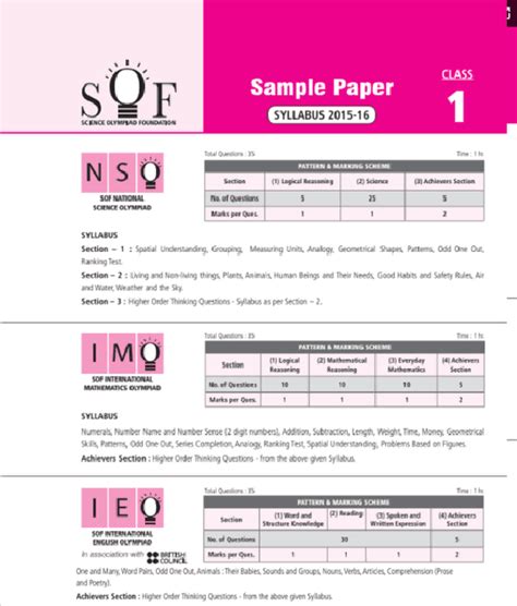 Best Class 1 Study Material– Tagged "SOF Sample papers"– Olympiad tester
