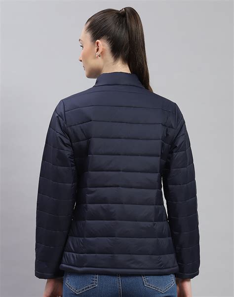 Buy Rock.it Navy Blue Solid Stand Collar Full Sleeve Jacket Online in ...