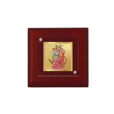 DIVINITI 24K Gold Plated Foil Radha Krishna Ji Photo Frame For Home ...