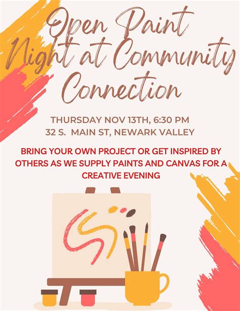 Open Paint Night, 32 South Main St, Newark Valley, NY, United States ...
