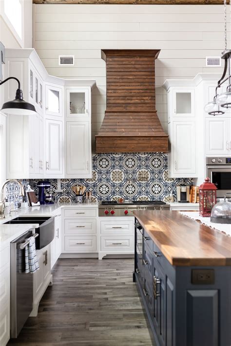 Patterned Lake House Kitchen - Muse Kitchen and Bath