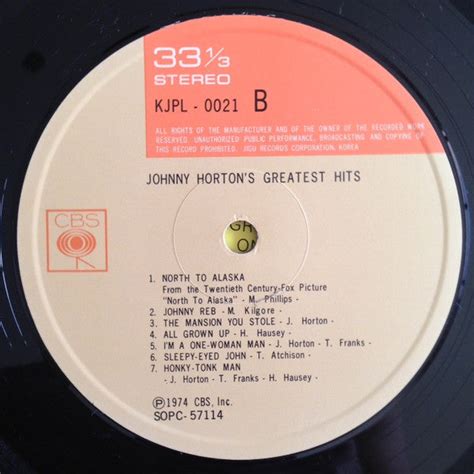 Johnny Horton - Johnny Horton's Greatest Hits (Vinyl) | MusicCircle