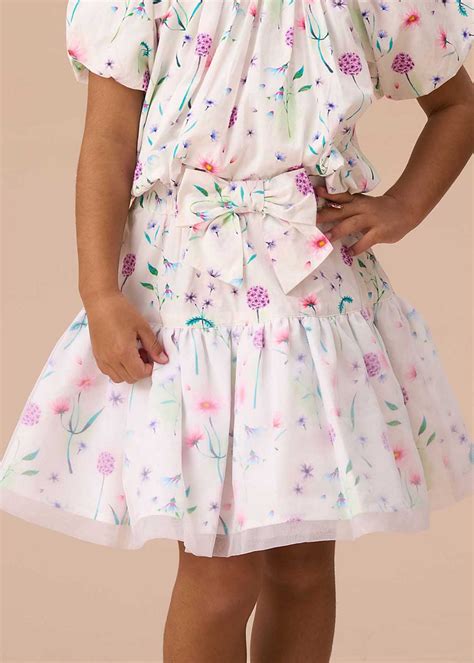 Angel & Rocket Girls Printed White Skirt – B2b Angel and Rocket