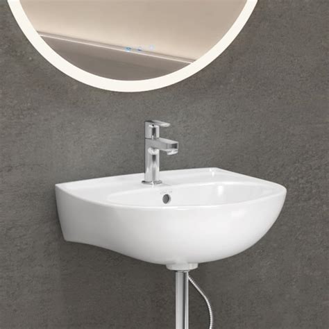 PARRYWARE KOLAR Series Wall Mounted WASH Basin (White) with Faucet Hole ...