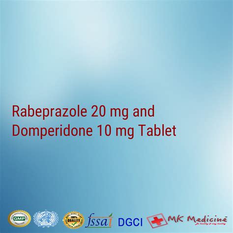 Rabeprazole 20 mg and Domperidone 10 mg Tablet For PCD Franchise