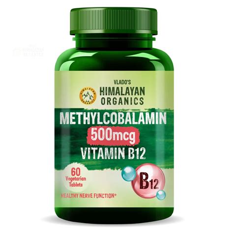 Buy Vlado's Himalayan Organics 500mcg Methylcobalamin Vit B12, 60 ...